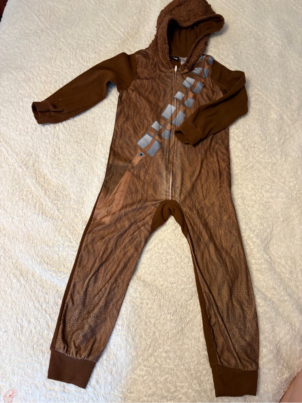 Star Wars Brown Chewbacca Hooded One-Piece Bodysuit